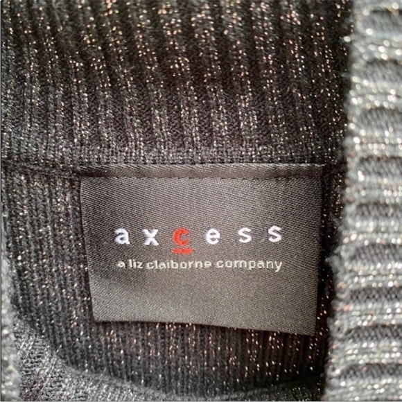 Axcess Black Ribbed Knit Sweater - Picture 3 of 3